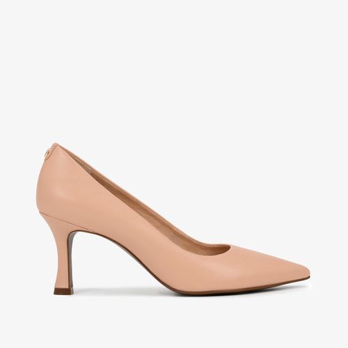 Scarpin Salto Fino Nude Couro