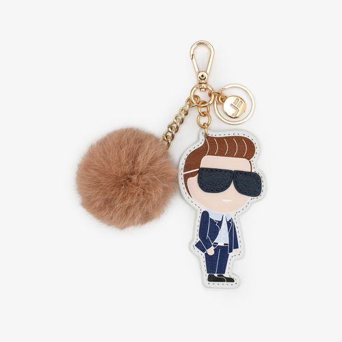 Bag Charm Miniatura Jorge Bischoff Pompom Couro