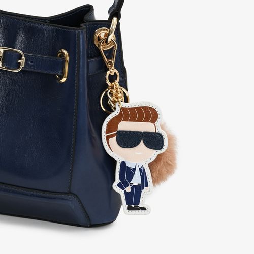 Bag Charm Miniatura Jorge Bischoff Pompom Couro