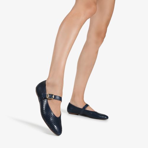 Sapatilha Azul Marinho Couro