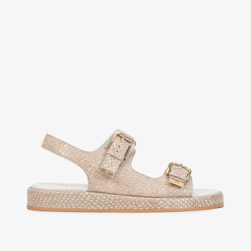 Sandália Slide Fivela Off White Couro