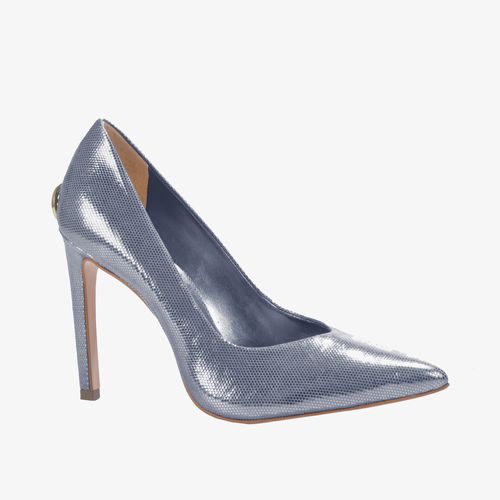 Scarpin Azul Say Yes Couro