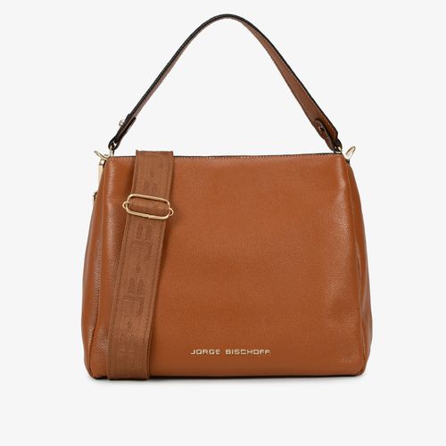 Bolsa Tote Caramelo Monograma Jb Couro