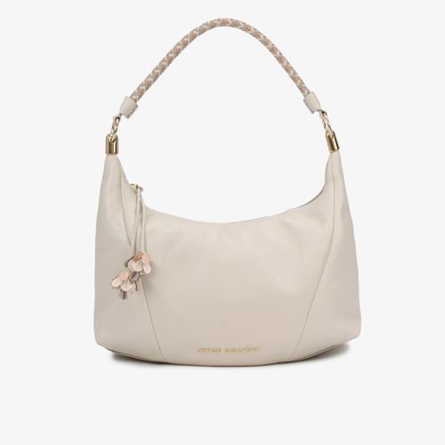 Bolsa Hobo Off White Couro