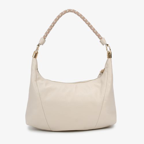 Bolsa Hobo Off White Couro
