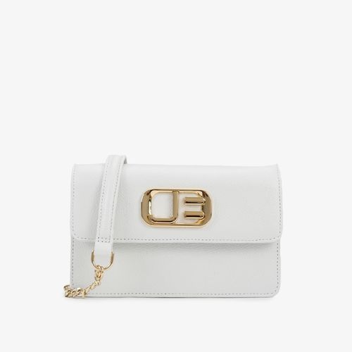 Bolsa Transversal Branco Couro
