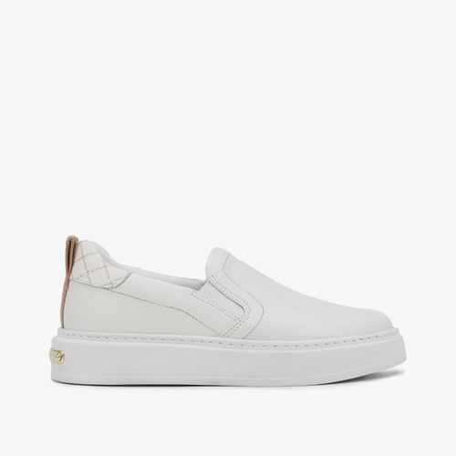 Tênis Branco Nude Monograma Jb Couro