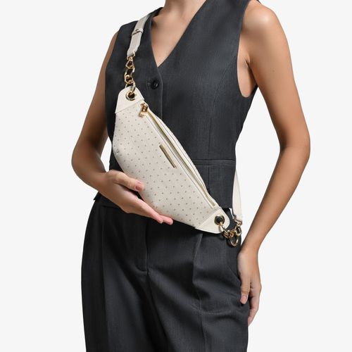 Bolsa Belt Bag  Off White Couro