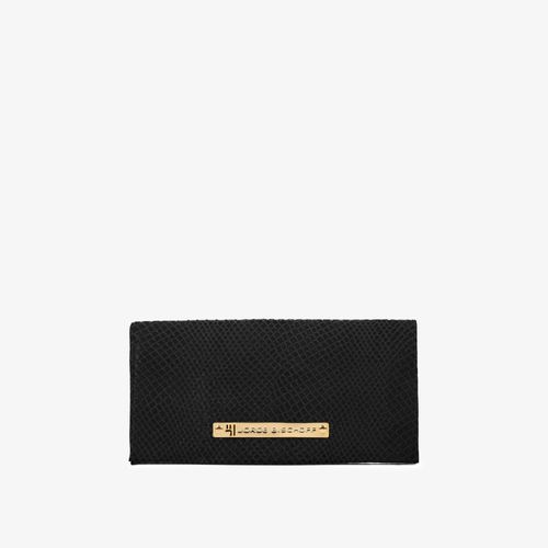 Carteira Envelope Preto Couro