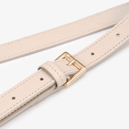 Alça De Bolsa Off White Dourado Couro