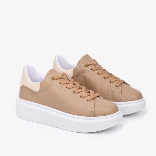 Tênis Marrom Nude Couro