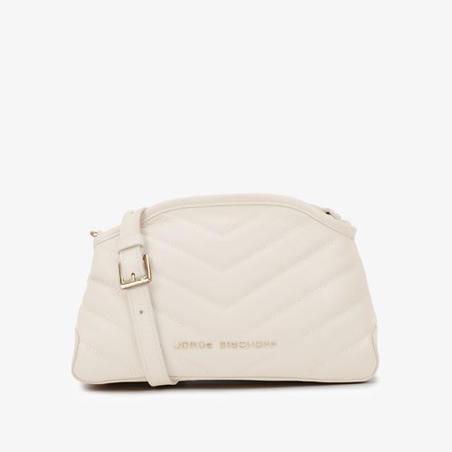 Bolsa Transversal Off White Matelassê Couro
