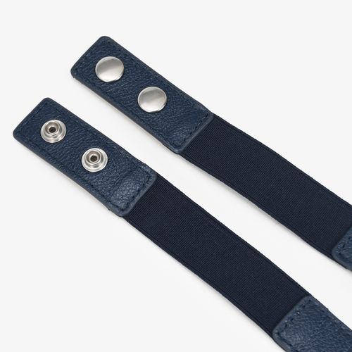 Cinto Azul Marinho Pedraria Couro