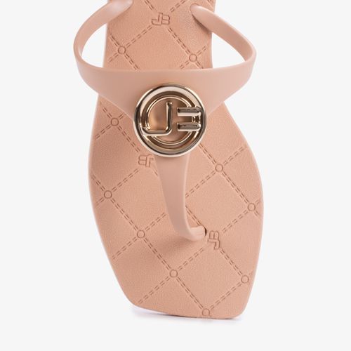 Chinelo Flat Nude Quartzo Jb