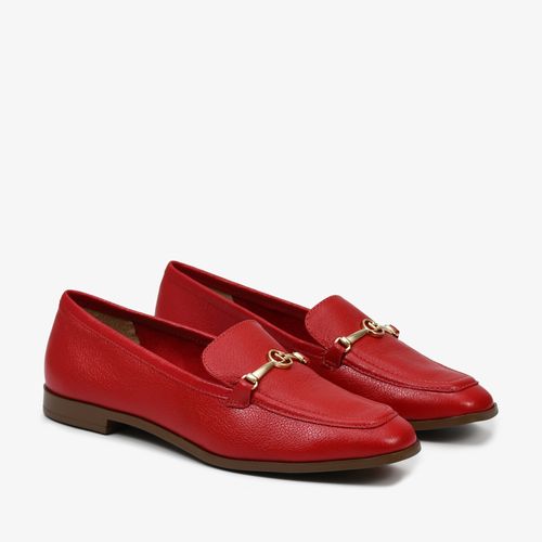 Loafer Vermelho Bridão Couro
