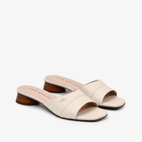 Tamanco Branco Couro