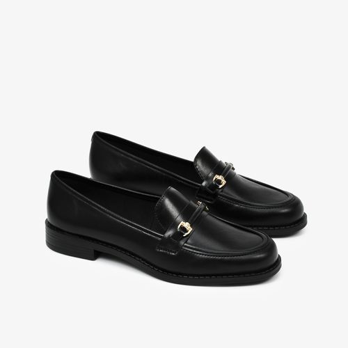 Loafer Preto Bridão Couro