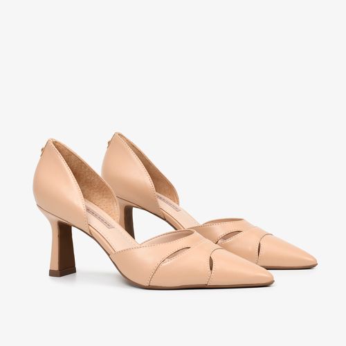 Scarpin Scarpin Nude Couro