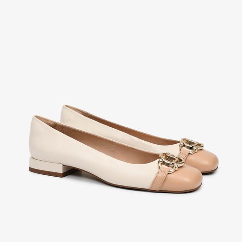 Sapatilha Off White Nude Jb Couro