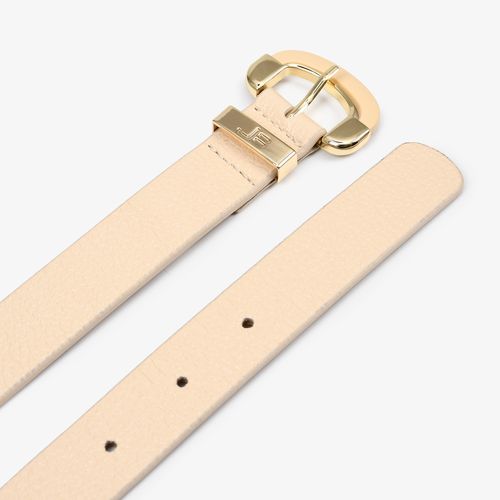 Cinto Feminino Amarelo Butter Monograma Jb Couro