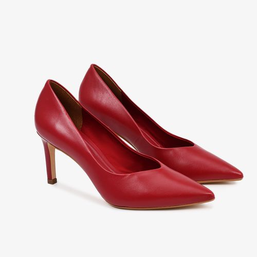 Scarpin Vermelho Berry Mandala Jb Couro