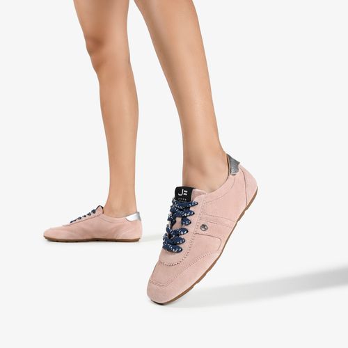 Tênis Rosê Camurça Couro