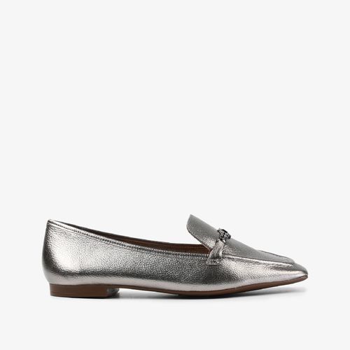 Loafer Bridão Grafite Dourado Couro