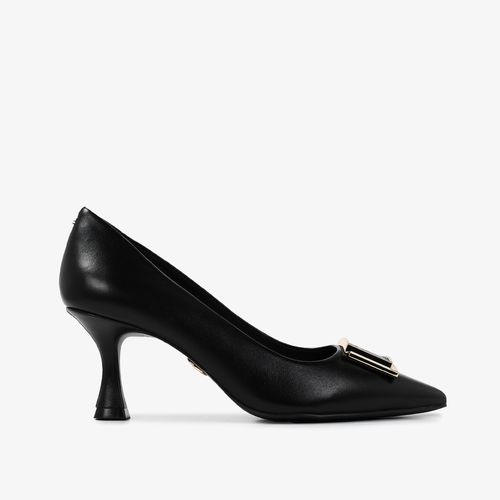 Scarpin Bico Fino Preto Couro