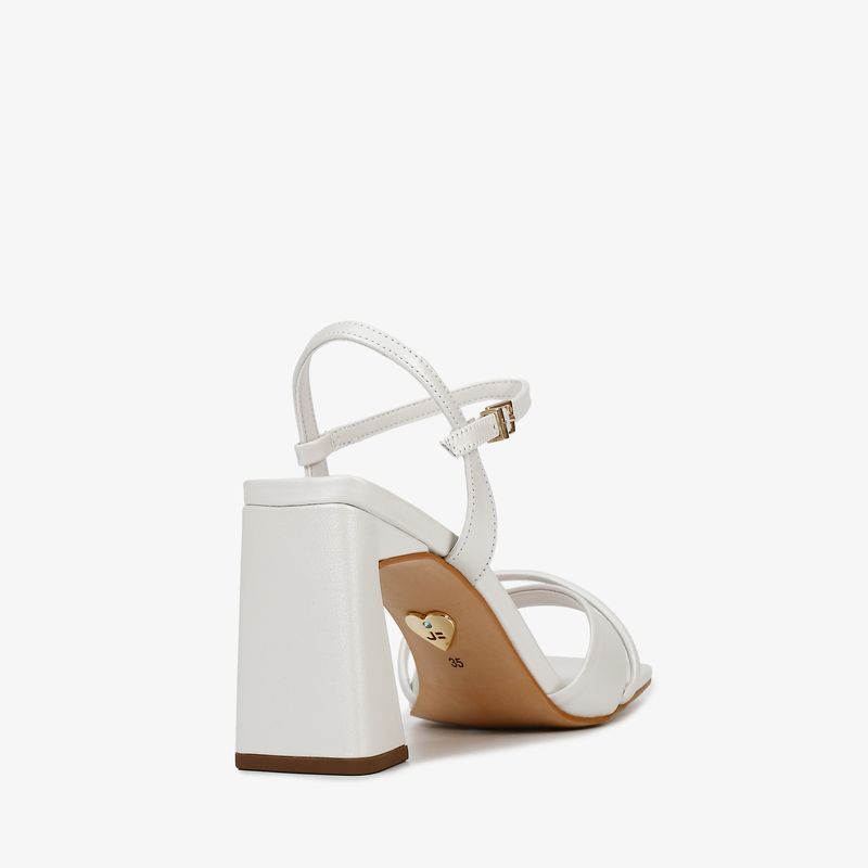 Sandália Branco Say Yes Mandala Jb Couro Acetinado - Sapatos