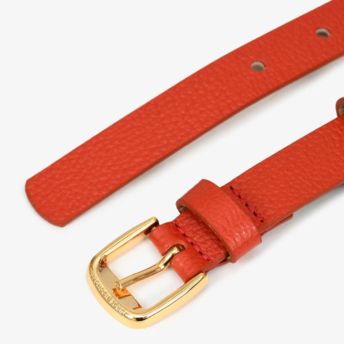 Cinto Laranja Lírio Monograma Jb Couro