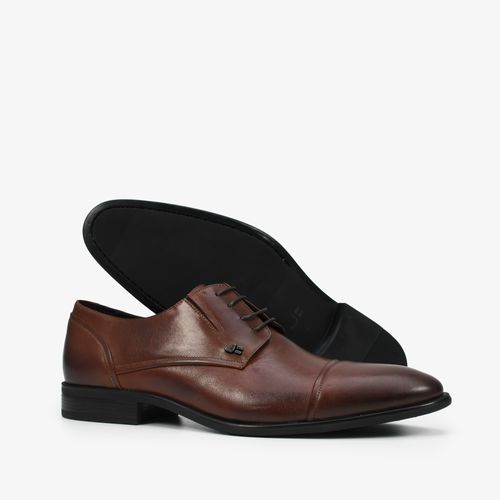 Sapato Social Masculino Marrom Café Couro