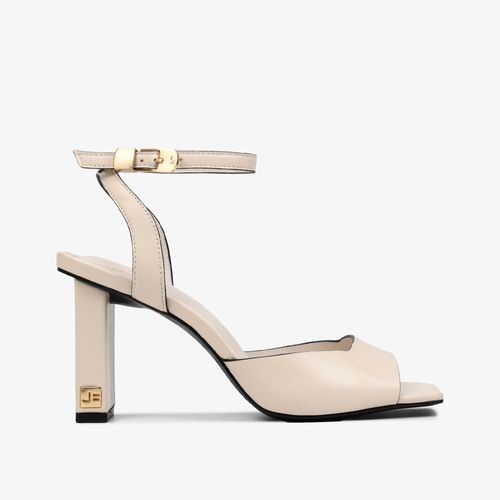 Sandália Off White Brulée Preto Couro