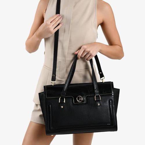 Bolsa Tote Preto Couro