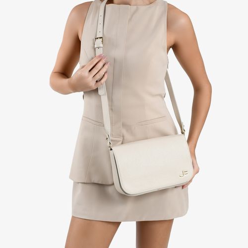 Bolsa Transversal Off White Brulée Couro