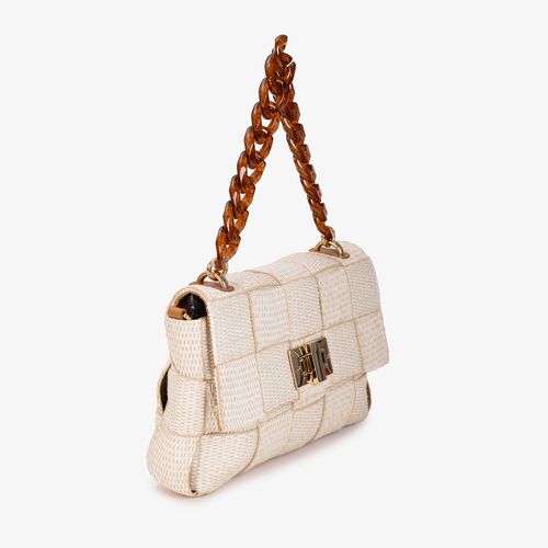 Carry On Feminino Bag Crossbody Ráfia Ln 949 Cor 301+7608 Naturalbertex