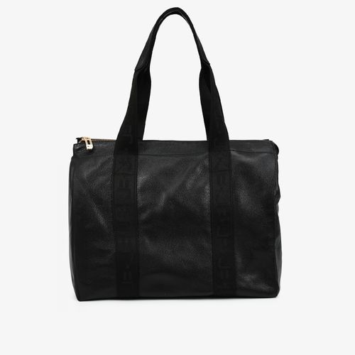 Bolsa Shopping Preto Couro