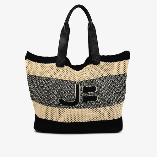 Carry On Feminino Bag Shopping Tecido Knit Cal0711preto / Natural
