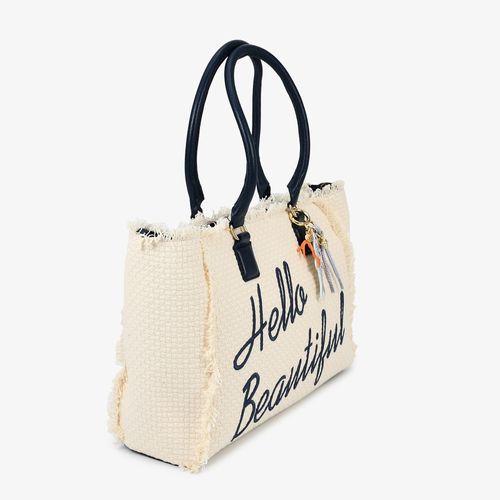 Carry On Feminino Bag Shopping Tecido Wh1024 Cru