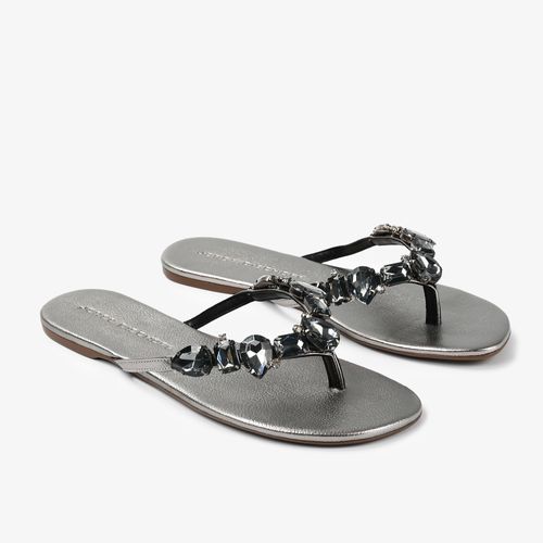 Flat Cinza Grafite Pedraria Couro