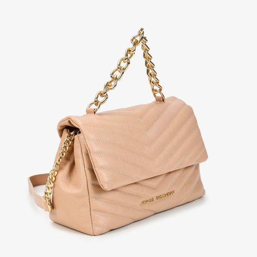 Carry On Feminino Bag Shoulder Couro Floter Nude (op)