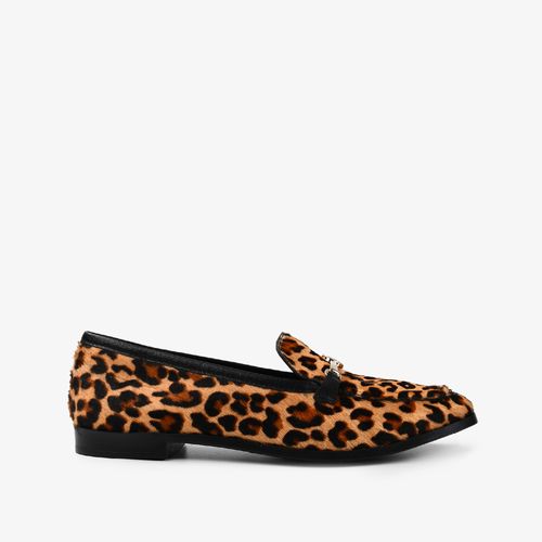 Loafer Animal Print Onça Couro