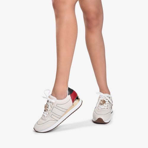 Tênis Jogger Off White Vermelho Azul Couro