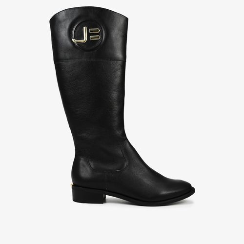 Bota Preto Cano Alto Couro