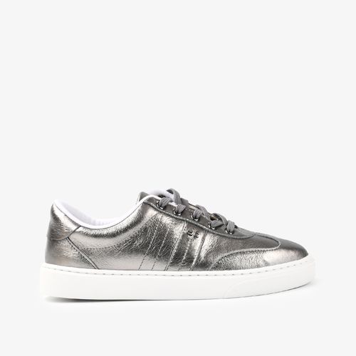 Tênis Cinza Grafite Couro