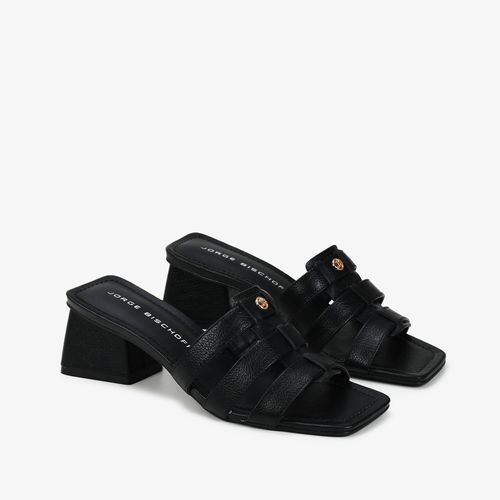 Calçado Aberto Feminino Tamanco Couro Floter Fresh Preto