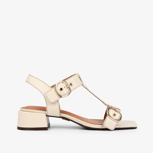 Sandália Off White Bruleé Couro