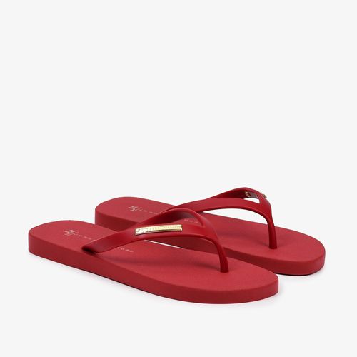 Chinelo Flat Vermelho Berry Jb