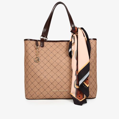 Bolsa Shopping Monograma Jb Marrom Florença