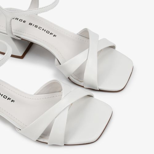 Calçado Aberto Feminino Sandália Couro Napa New Branco