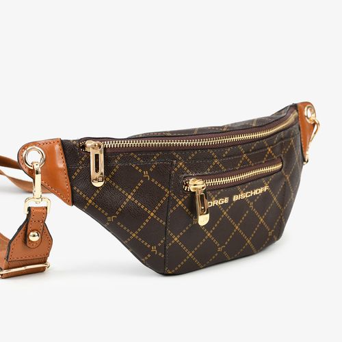 Belt Bag Monograma Jb Marrom Gorgorão